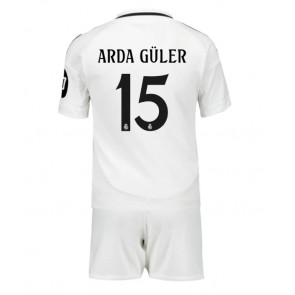 Real Madrid Arda Guler #15 Dětské Domácí dres komplet 2024-25 Krátký Rukáv (+ trenýrky)